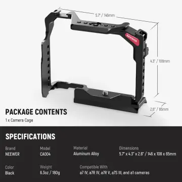 Neewer CA004 Sony A7 IV / A 7R V / A 7S III / A1 Uyumlu Kamera Kafesi
