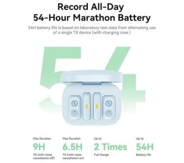 Hollyland LARK A1 Combo Blue 2 Kişilik Kablosuz Mikrofon Sistemi - Mavi