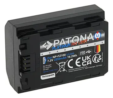 Patona NP-FZ100  USB-C  Platinum Batarya Sony için