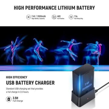 Neewer Z2PRO-N Nikon Uyumlu 76W Yuvarlak Kafa Akülü Tepe Flaşı