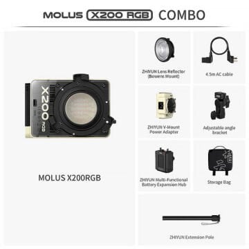 Zhiyun Molus X200 RGB Combo 200W Profesyonel LED Video Işığı