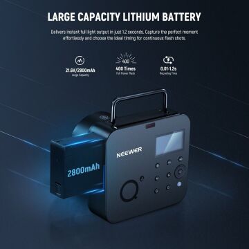 Neewer Q4 400W Akülü Flaş + QPRO-N Tetikleyici