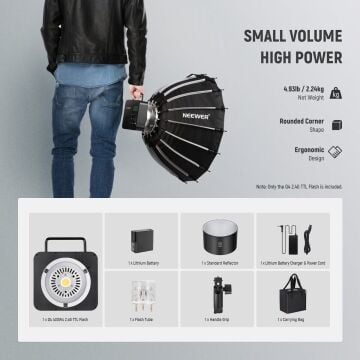Neewer Q4 400W Akülü Flaş + QPRO-N Tetikleyici