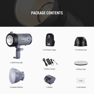 Neewer Q300 300W Akülü Flaş