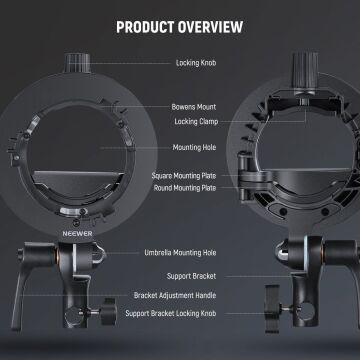 Neewer Tepeflaşı için Bowens Dönüştürücü