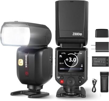 Neewer Z880-N TTL Nikon Uyumlu 76W Akülü Tepe Flaşı