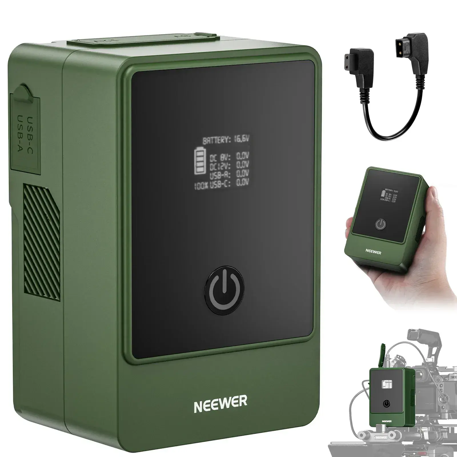 NEEWER V Mount Battery PS099E 6800mAh 14.5V 99Wh (Green)
