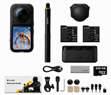 İnsta360 X6 Essentials Bundle Motosiklet Set 256GB Hafıza Kartı Dahil