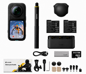 İnsta360 X6 Essentials Bundle Motosiklet Set 512GB Hafıza Kartı Dahil