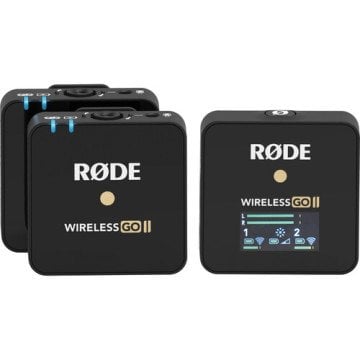 Rode Wireless GO II 2 Kişilk Kablosuz Mikrofon Sistemi (Black)  RODE Interview GO Hediye