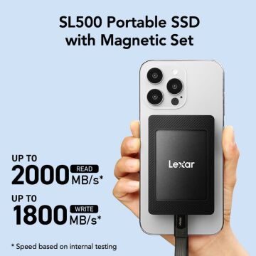 Lexar 2TB SL500 USB-C 3.2 Gen 2x2 Manyetik Setli Taşınabilir SSD(Kopya)