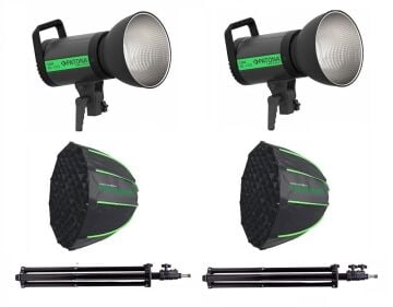 PATONA 4198 ML-1200 120W Bi-Color LED Hızlı Kurulum  60cm Octagon Softbox Çiftli Işık Kiti