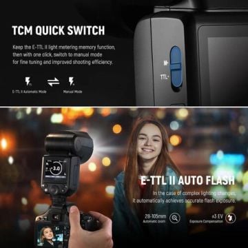Neewer Z2-S Yuvarlak Başlıklı Bataryalı Tepe Flaşı Difüzör Kit (Sony)