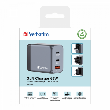 VERBATIM 32201 - V GNC65 GaN Charger 65W