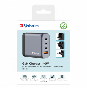 VERBATIM 32203 - V GNC-140 GaN Charger 140W