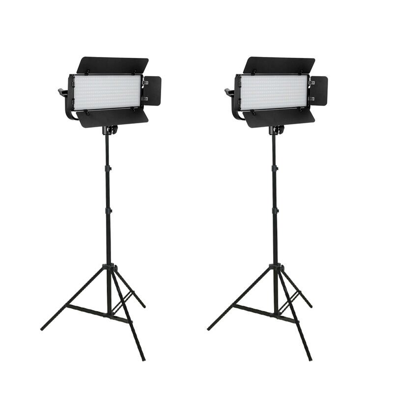 GDX CF-300C BiColor Mobil 2'li Sürekli Video Panel Led Işık Seti