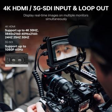 Viltrox DC-X3 6'' HDMI/SDI 2000nit Dokunmatik Kamera Üstü Monitör