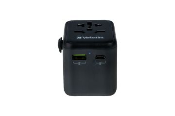 Verbatim Evrensel Seyahat Şarj Adaptörü  UTA-02 20W 1 x Usb-A 1x  Usb-C-(49544)