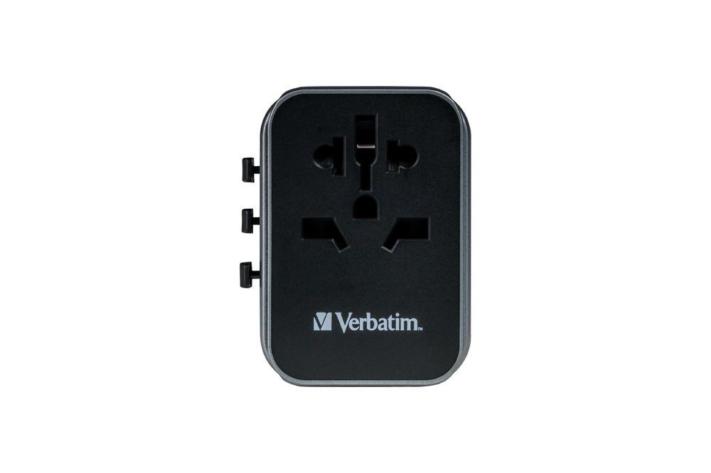 Verbatim Evrensel Seyahat Şarj Adaptörü UTA-03 2 x Usb-C ve 2 x Usb-A-(49545)