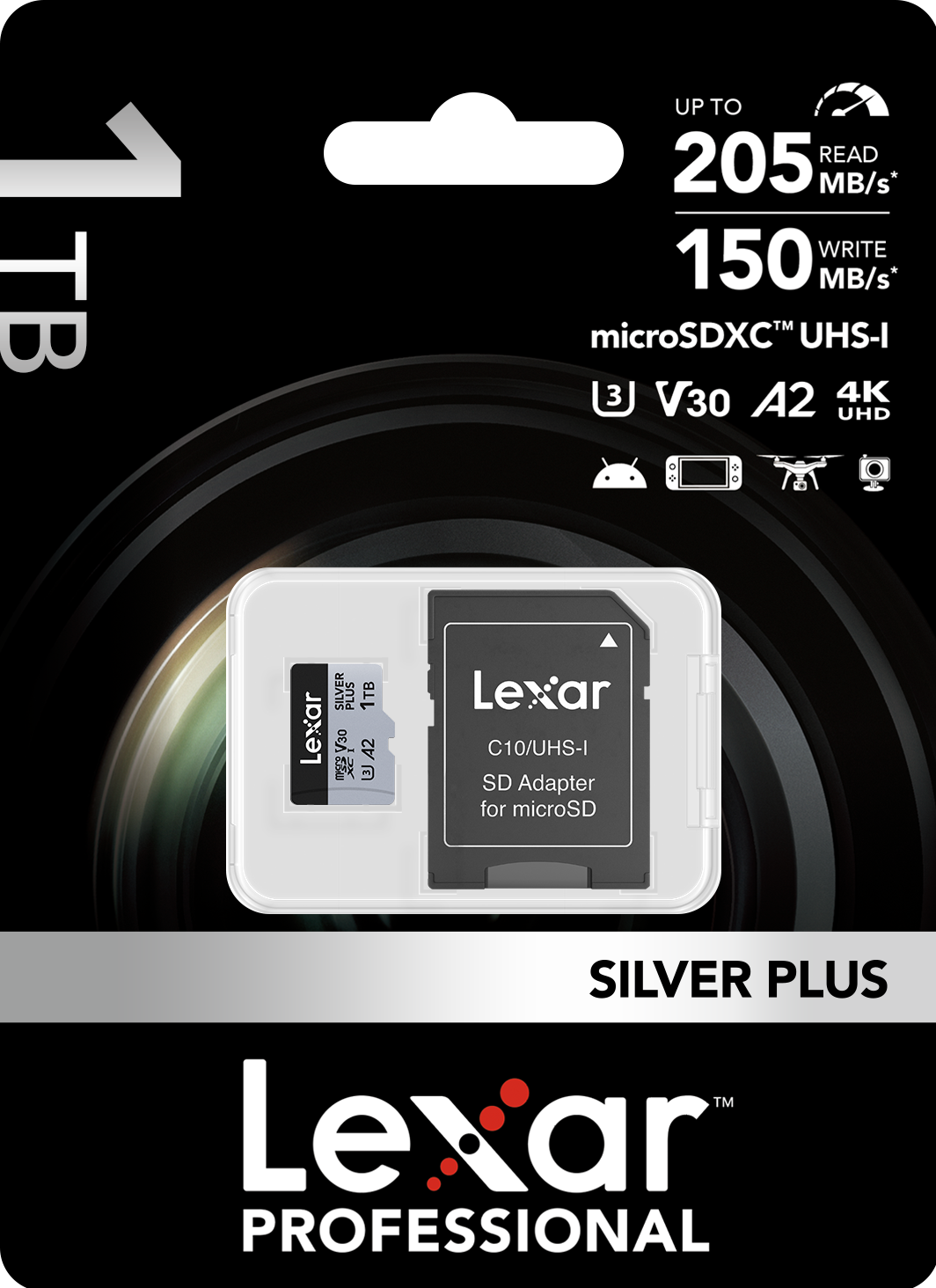 Lexar 1TB Professional SILVER PLUS UHS-I microSDXC V30 4K UHD Hafıza Kartı