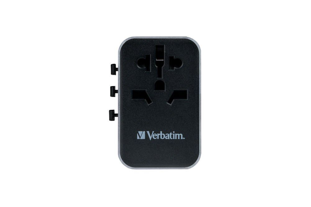 Verbatim Evrensel Seyahat Şarj Adaptörü UTA-04 61W PD3 3x Usb-A 2x Usb-C-(49546)