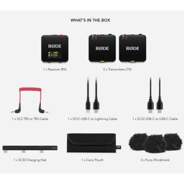 Rode Wireless GO (Gen 3) 2 Kişilik Kablosuz Yaka Mikrofonu