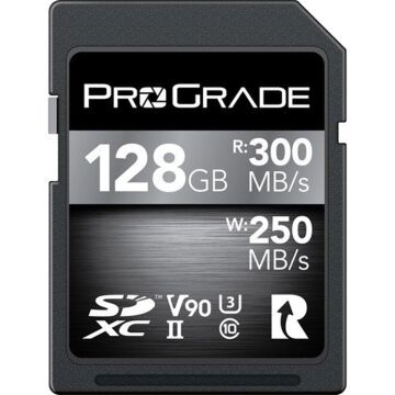 ProGrade Digital COBALT 128GB SDXC UHS-II V90 Memory Card 300MB/Sec Read - 250MB/Sec Write