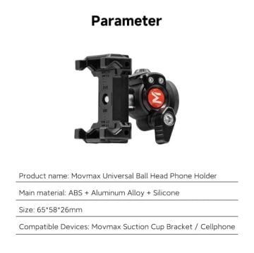 Movmax Blade Universal Ball Head Phone Holder