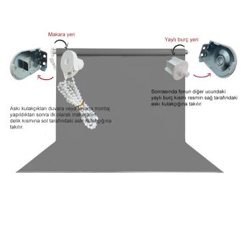 Stüdyo Teknik 90cm x 120cm  Fon Perdesi Gri