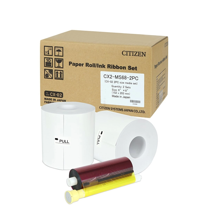 Citizen CX-02 15x20cm Kağıt & Ribbon (2x200 yaprak) Orijinal