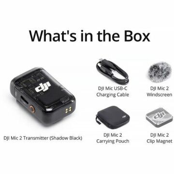 DJI Mic 2 Transmitter Dahili Mikrofonlu Kaydedici (Platinum White)
