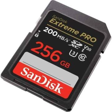 SanDisk 256GB Extreme PRO UHS-I SDXC 200MB/s V30 Hafıza Kartı