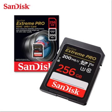 SanDisk 256GB Extreme PRO UHS-I SDXC 200MB/s V30 Hafıza Kartı SDSDXXD-256G-GN4IN