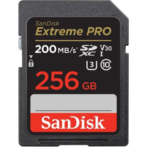 SanDisk 256GB Extreme PRO UHS-I SDXC 200MB/s V30 Hafıza Kartı