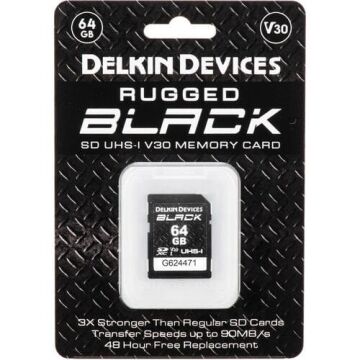 Delkin Black 64GB SD UHS-I V30 Hafıza Kartı