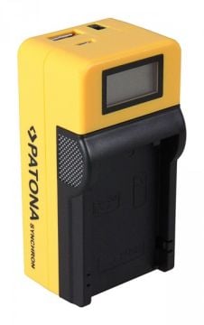 Patona Fuji NP-W126 Tekli Synchron USB Charger LCD Ekranlı