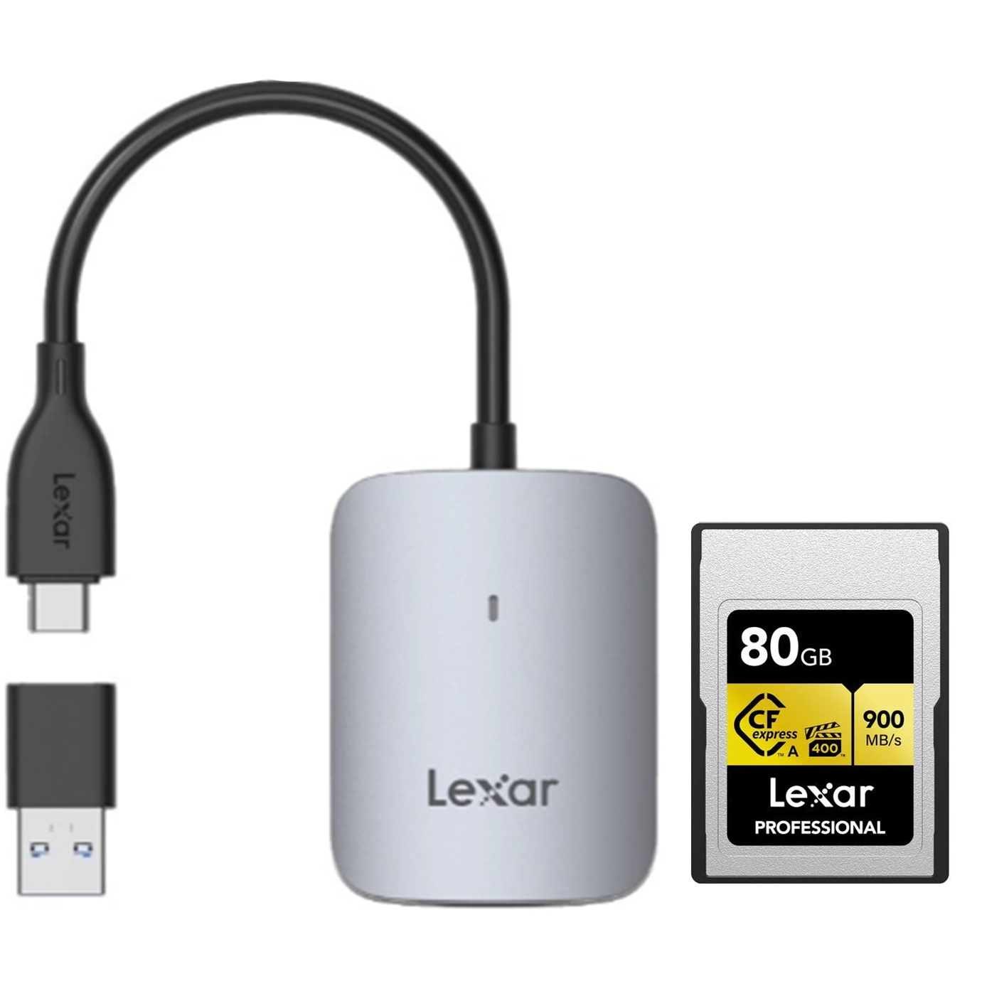Lexar 80GB Professional CFexpress Type A GOLD Hafıza Kartı + Lexar Kart Okuyucu