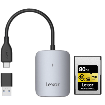 Lexar 80GB Professional CFexpress Type A GOLD Hafıza Kartı + Lexar Kart Okuyucu