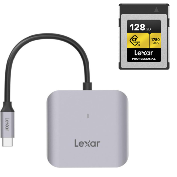 Lexar 128GB Professional CFexpress Type-B Hafıza Kartı + Lexar Type B Kart Okuyucu