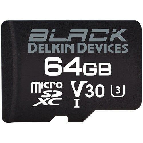 Delkin Black 64GB Micro SD UHS-I V30 Hafıza Kartı