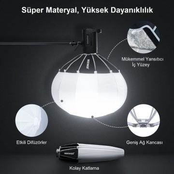 NEEWER NS65L Hızlı Kurulan 65cm Fener Softbox