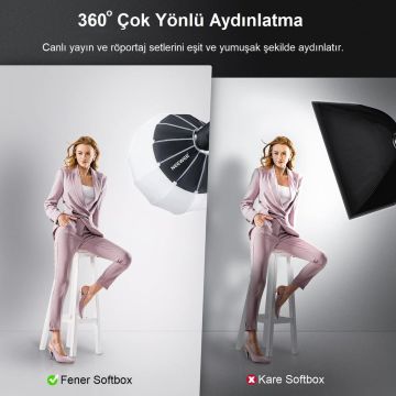 NEEWER NS65L Hızlı Kurulan 65cm Fener Softbox