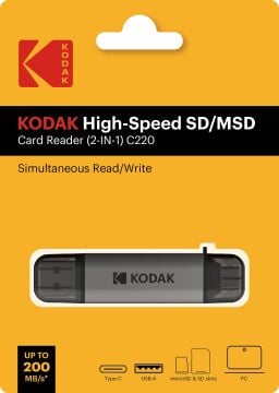 Kodak SD ve Micro SD Kart Okuyucu  (2-IN-1) C220