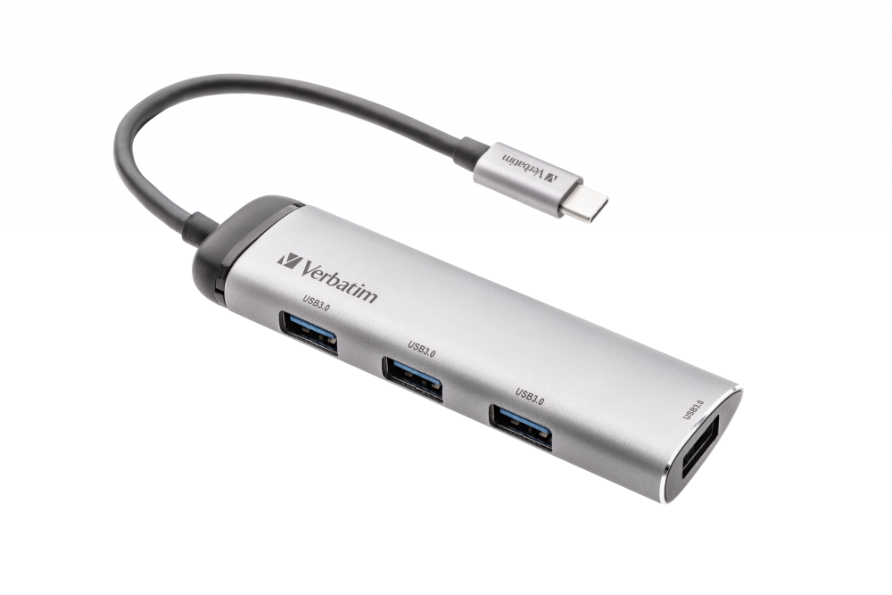 VERBATIM 49147 - USB-C MULTIPORT HUB 4-PORT USB 3.2 GEN 1 TYPE A