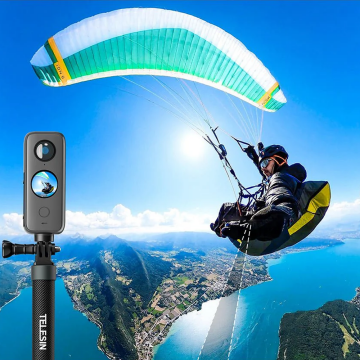 Telesin 1.2m Carbon Fiber Selfie Stick (Tüm Aksiyon Kameralar için)