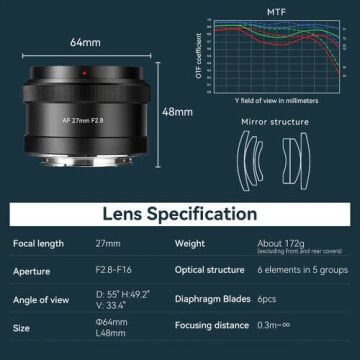7Artisans AF27mm F2.8 Lens (Nikon Z)