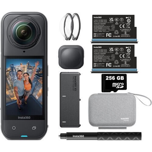 Insta360 X5 360° Aksiyon Kamerası Essentials Bundle + 256GB MicroSD Hafıza Kartı