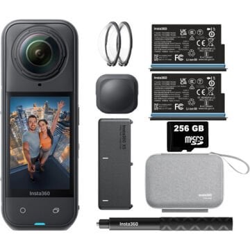 Insta360 X5 360° Aksiyon Kamerası Essentials Bundle + 256GB MicroSD Hafıza Kartı