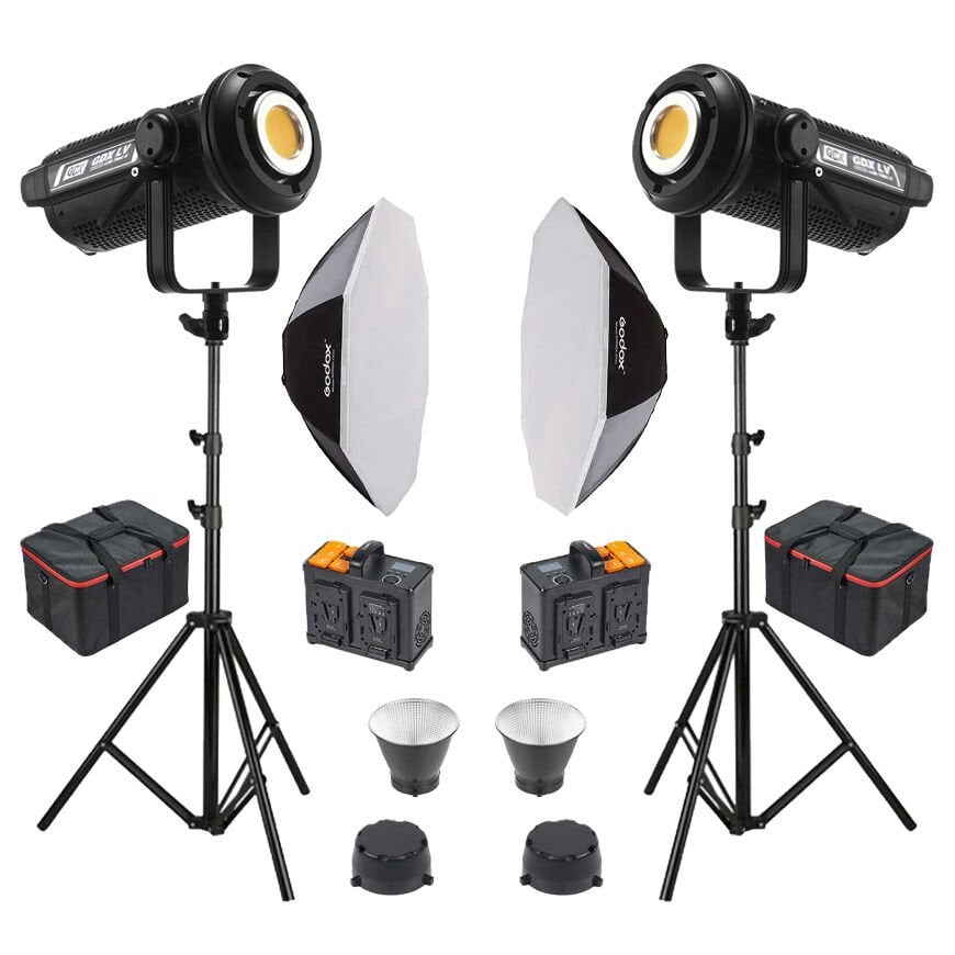 GDX LV-700C-II 2'li Full Set (120 cm Bowens Octagon Softbox + 260 cm Kalın Işık Ayağı)