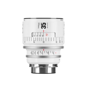 7Artisans Cine 35mm T2.1 INFINTE PL Mount MF Fullframe Lens Beyaz